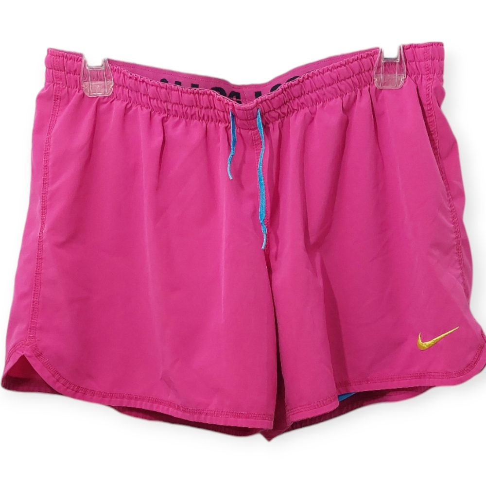 Nike Women's Size Medium Shorts Magenta Pink and Bright Blue Running Short